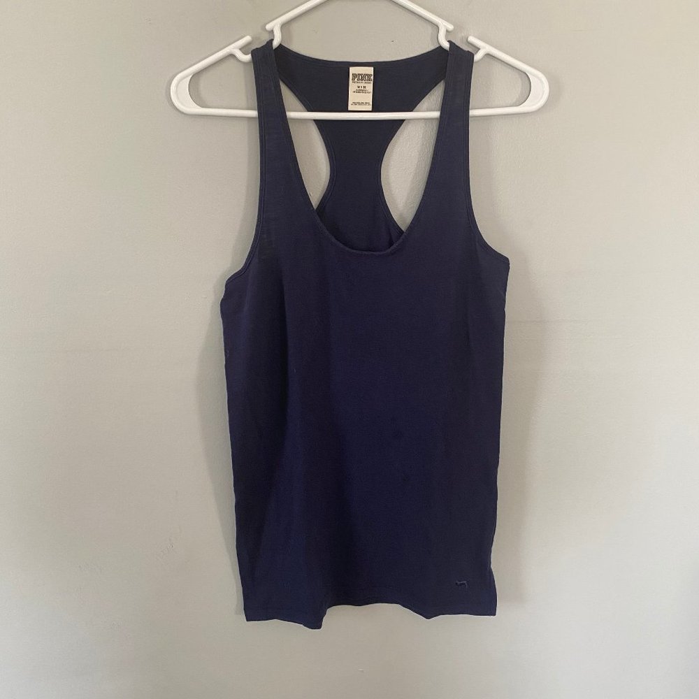 Victoria's Secret PINK navy blue racerback tank medium